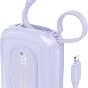 Dudao K32 22.5W 10000 mAh USB-C/Lightning fioletowy