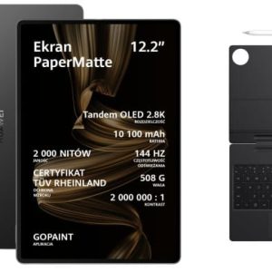 Huawei MatePad Pro 12,2'' 12/512GB PaperMatte czarny + klawiatura + rysik