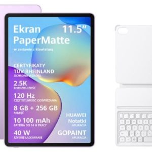 Huawei MatePad 11,5'' 2025 8/256GB WiFi fioletowy + klawiatura