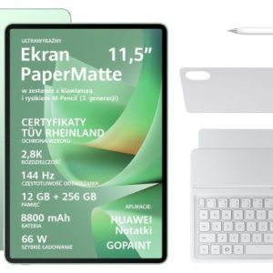 Huawei MatePad 11.5 S 2026 12/256GB WiFi zielony + klawiatura + rysik
