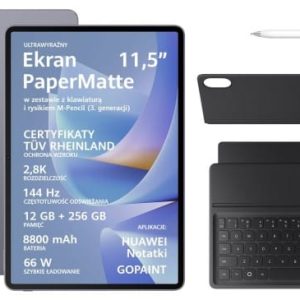 Huawei MatePad 11.5 S 2026 12/256GB WiFi szary + klawiatura + rysik